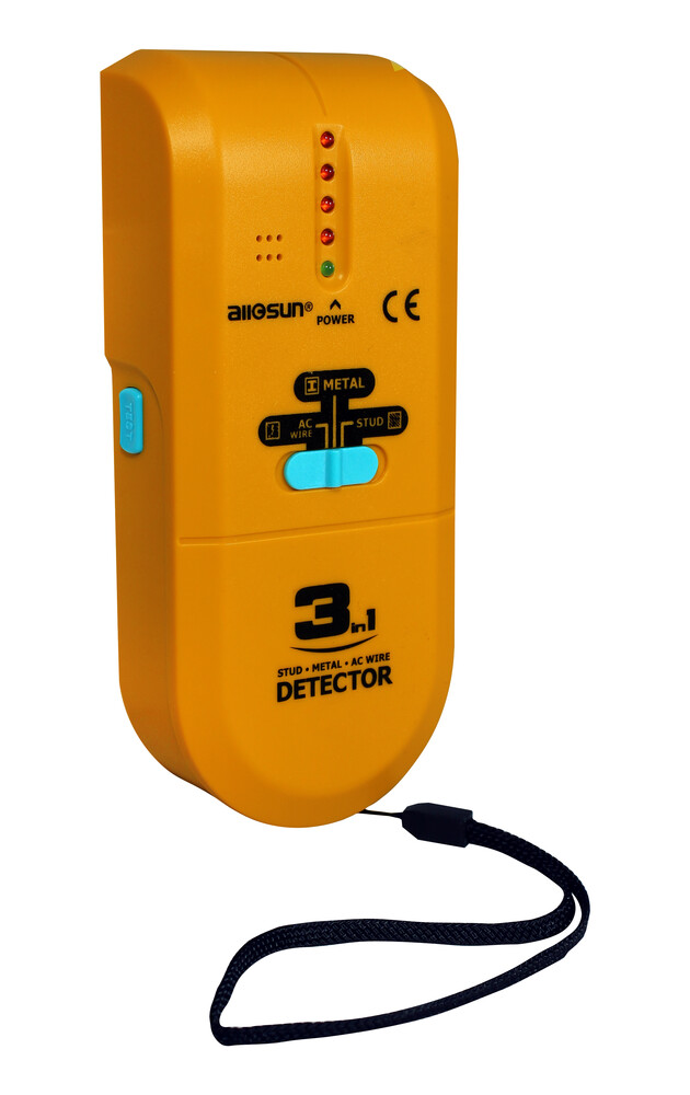 Detector 3 en 1 madera, voltaje y metal