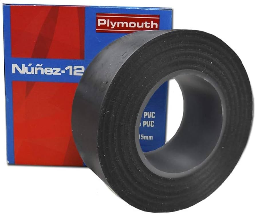 Cinta aislante homologada PVC alta adhesión negra 25 mm x 0,15 mm x 20 m
