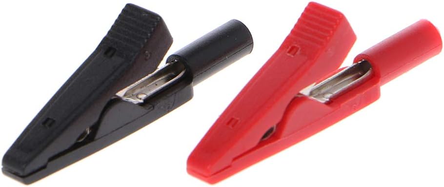 Pinzas de cocodrilo aislada Roja y Negra a banana de 2mm