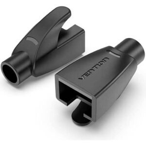 Protector para conector RJ45 negro [Lote de 10 unid.]