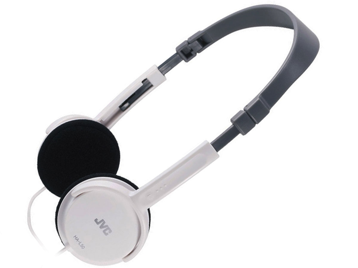 JVC HAL-50-W Auriculares ultra-ligeros y plegables color blanco