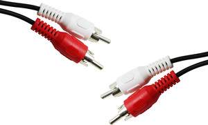 Conexión audio inyectada 2 machos RCA a 2 machos RCA 10mts
