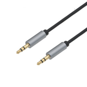 Cable de audio apantallado Jack estéreo (TRS) 3,5 mm macho-macho, 2m