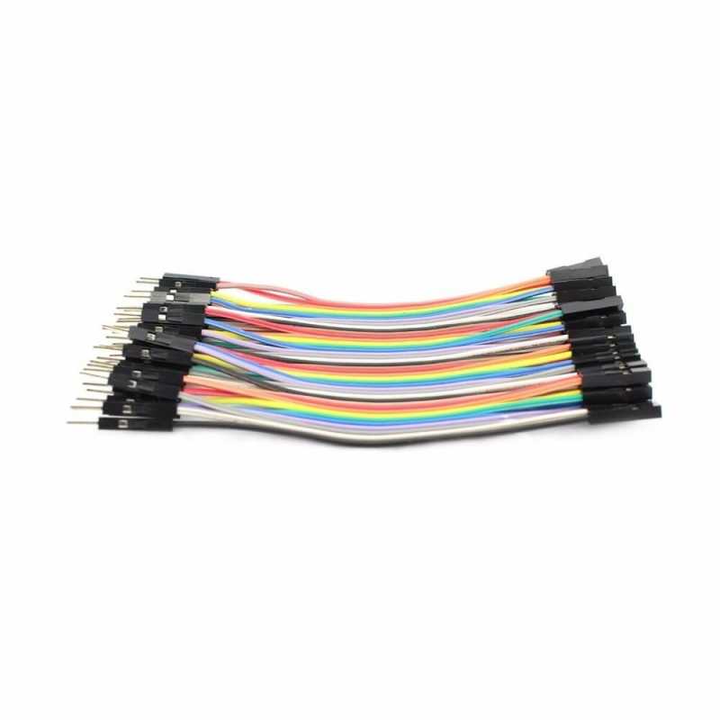 40 cables jumper protoboard de 10cm - Macho/Hembra cable jumpers