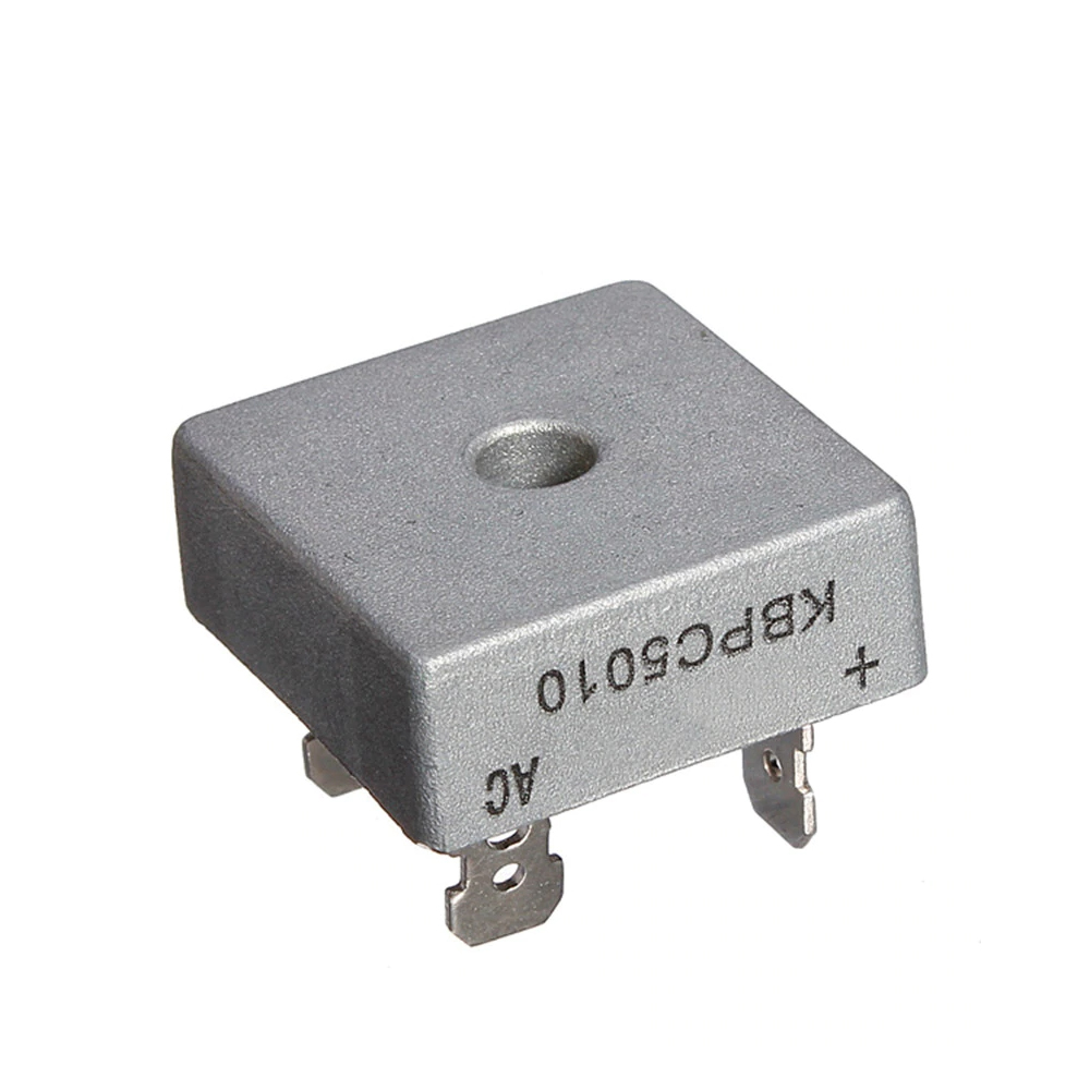 Puente Rectificador Monofásico KBPC5010 50A 1000V con Encapsulado Metálico