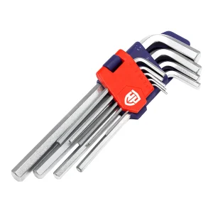 LLAVES ALLEN CON PUNTA ESFÉRICA, Cr-V, JUEGO 9 PIEZAS, MÉTRICO (UGLE)