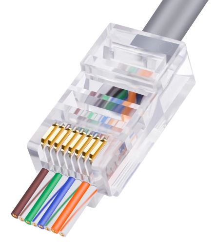 Conector Cat. 6 Rj45 Utp Cable Pasante