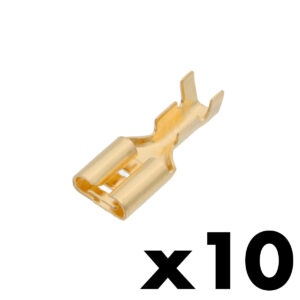 Terminal Faston Hembra 6.35mm G:0.8mm [0.5-1.5mm²][10u. Blíster Colgar]
