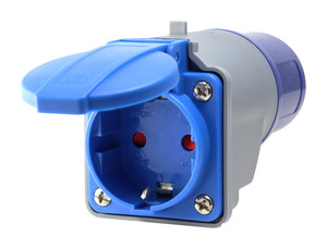 Adapt.ind. Ip44 2p+t Cetac Macho A Schuk