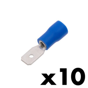 Terminal Aislado Faston Macho Ancho:4.75mm Grosor:0.8mm 15a [10u. Blíster Colgar