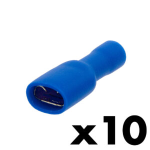 Terminal Faston Hembra Completamente Aislado 6.35mm 15a [10u. Blíster Colgar]