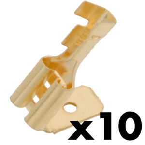 Terminal Faston Doble (m/h) Con 6.35mm G:0.8mm [1-1.5mm²][10u. Blíster Colgar]