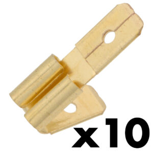 Adaptador Faston Hembra A Dos Macho De 6.3mm G:0.8mm [10u. Blíster Colgar]