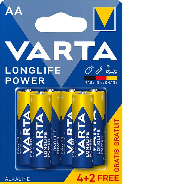 Pila Varta Alkalina Aa - Lr06 (blister 6 4+2)