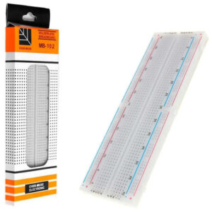 Protoboard Mb-102 830 Puntos Enlazable Con Lineas - Blanca