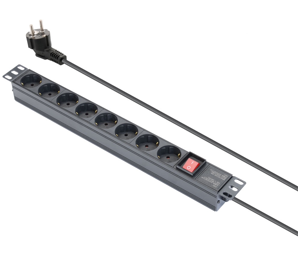 Regleta De AlimentaciÓn Schuko 8 Salidas Para Rack 19"