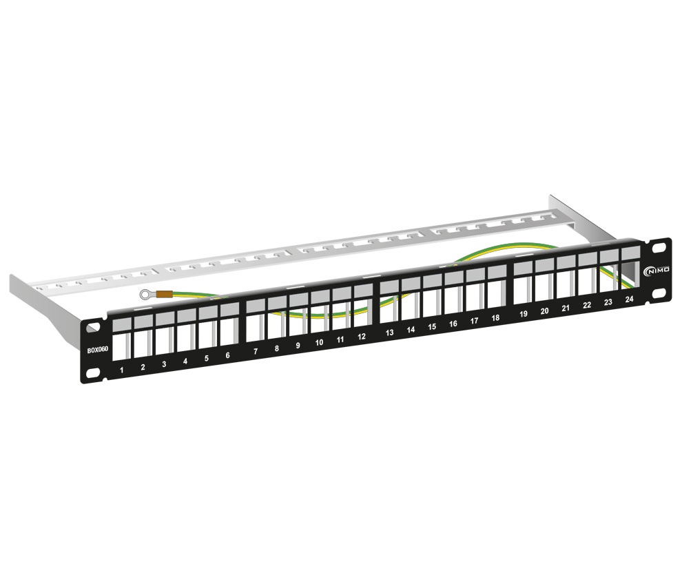 Panel Rack 19" Patch Panel 24 Puertos Ke