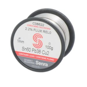 Carrete Estaño 1mm 100g Sn60 Pb38 Cu2 2,2% Flux C49624