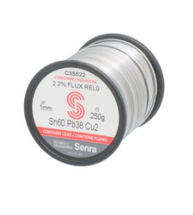 Carrete Estaño 1mm 250g Sn60 Pb38 Cu2 2,2% Flux C01724