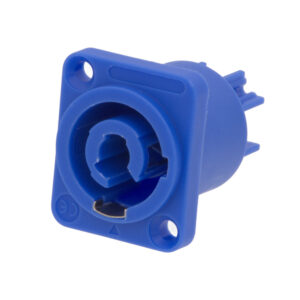 Base Macho Para Conectores Comp. Powercon De Corriente 3 Contactos 20a Azul