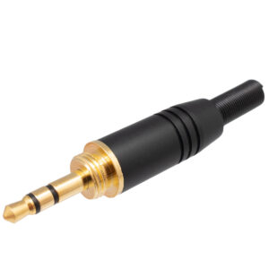 Conector Audio Jack 3.5mm Macho Trs/estereo Metal Con Rosca