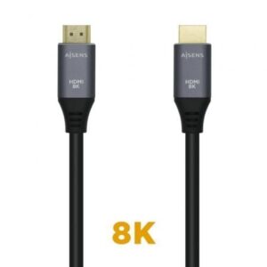 Cable Hdmi 2.1 8k Aisens A150-0425/ Hdmi Macho - Hdmi Macho/ 50cm/ Gris Negro