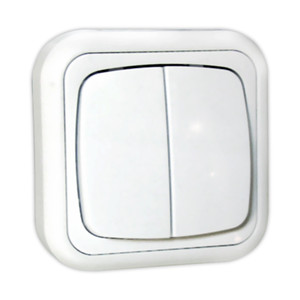 Doble Conmutador De Superficie 10a/250v.