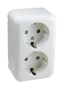 Doble Base Schuko De Superficie.