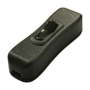 Interruptor Unipolar Pasante Negro Tornillo