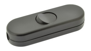 Interruptor Bipolar Pasante Negro Tornillo