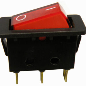 Interruptor Unipolar Balancin 28 X 10 Mm Luminoso 220v Ac 2 On-off Rojo