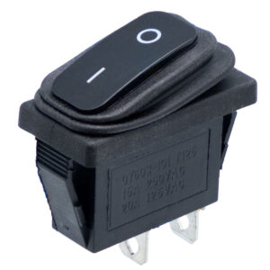 Interruptor Unipolar Balancin Estanco 28x10mm On-off Negro