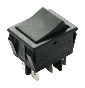 Conmutador Bipolar Balancin 28x22mm 2 Pos. 6 Cont. Negro