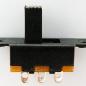 Conmutador Unipolar Deslizante 11x6mm 2 Pos. 3 Cont. Soldar Negro
