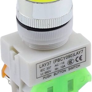 Pulsador Panel 24mm Amarillo 660v 10a Nc No Spdt