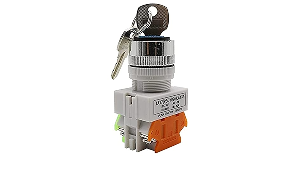 Interruptor Selector Giratorio Llave 2 Posiciones On-off Contactos Na Y Nc 600v
