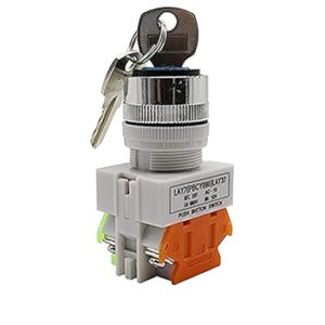 Interruptor Selector Giratorio Llave 3 Posiciones On-off-on 600v 10a 2 X Na