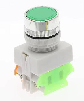 Pulsador Panel 24mm Verde 660v 10a Nc No Spdt