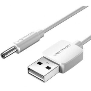 Cable Alimentación Vention Ceywg/ Usb-a Macho - Dc 5.5mm Macho/ 1.5m/ Blanco