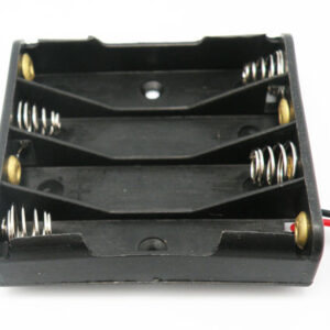 Portapilas Para 4 X Aaa Con Cable
