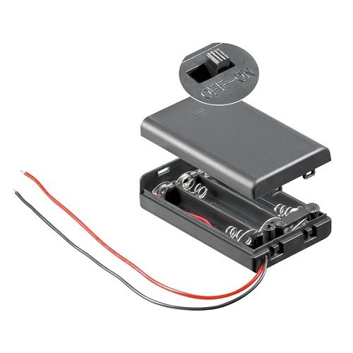 Portapilas 3x Aaa 4,5v Con Tapa, Interruptor Y Cable 3xaaa