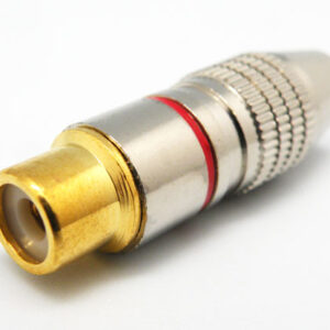 Rca Hembra, Metalico, Cable 6mm, Línea Roja