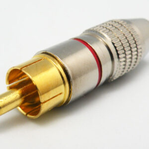 Rca Macho, Metalico, Cable 6mm, Línea Roja