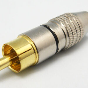 Rca Macho, Metalico, Cable 6mm, Línea Negra