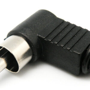 Rca Macho Acodado Negro