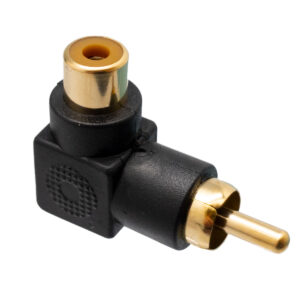 Adaptador Rca Macho-hembra Acodado Negro