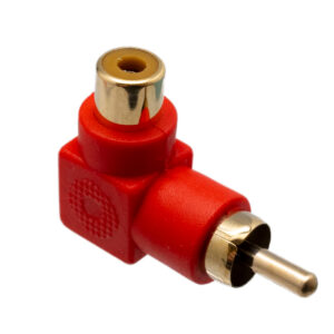 Adaptador Rca Macho-hembra Acodado Rojo