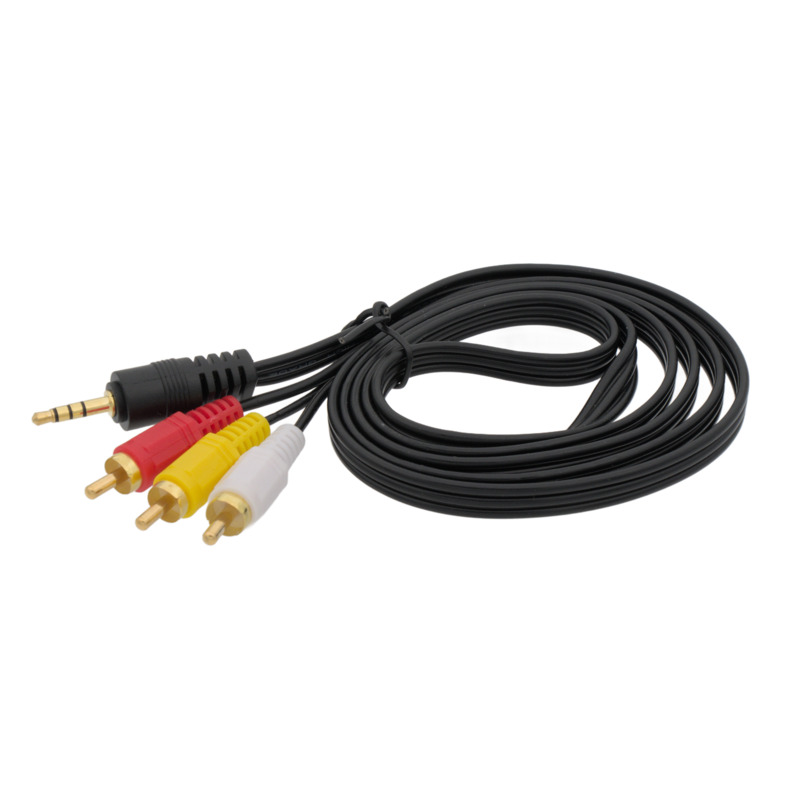 3.5mm. 4contactos Macho - 3xrca Macho, 2m, Dorados