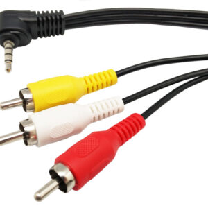 3.5mm. 4 Contactos Macho - 3xrca Macho, 5m, Dorados