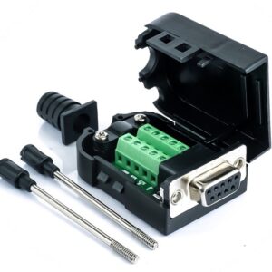Conector Sub-d 9 Pines Hembra Con Terminales Y Carcasa